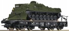 66493 Roco 4 axle Flat car with military recovery vehicle of German Bundeswehr